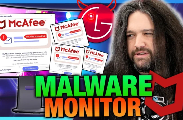 Plugging in an LG monitor is enough to push a McAfee ad on you - Korben