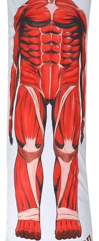 Amazon.com: Micotaku Attack on Titan Officially Licensed Colossal Titan Body Pillow Cover, Soft Fabric - NO Insert Included : Home & Kitchen