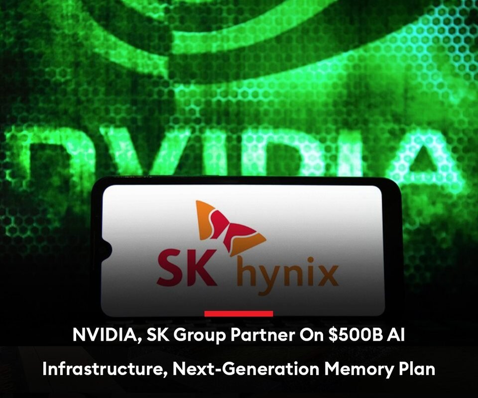 SK Group and NVIDIA have expanded their strategic partnership through a $500 billion initiative to accelerate global AI infrastructure, combining a 2-gigawatt AI factory in South Korea with long-term next-generation memory supply
