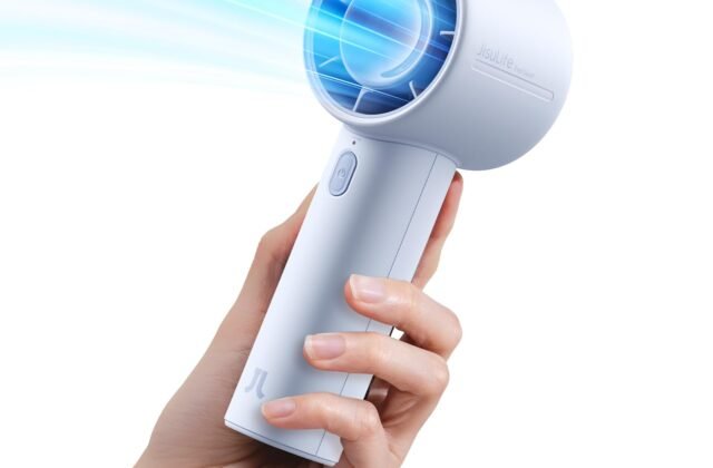Amazon.com: JISULIFE Portable Handheld Fan, 4000mAh Rechargeable, 5-Speed - Blue | Travel Essential for Outdoor, Camping, Beach & Makeup, 22H Runtime, Powerful Airflow, Ultra-Quiet, Gift for Women & Men : Home &