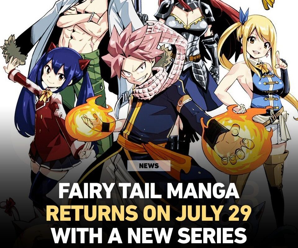 Fairy Tail Manga Is Back! Hiro Mashima's brand new short-term serialization "Fairy Tail Re:FANTASIA" launches in Weekly Shonen Magazine on July 29, 2026, as part of the franchise's 20th anniversary. It's the