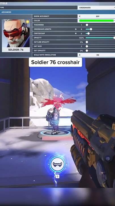BEST CROSSHAIR FOR SOLDIER 76 IN OVERWATCH 2 #shorts