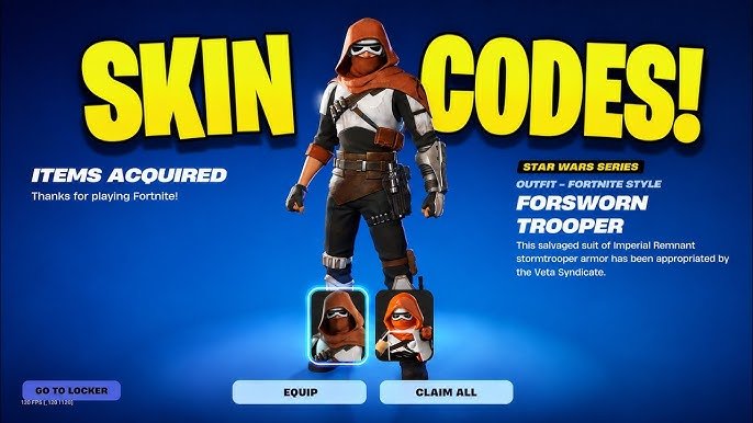 HOW TO GET FORSWORN TROOPER SKIN CODES IN FORTNITE!