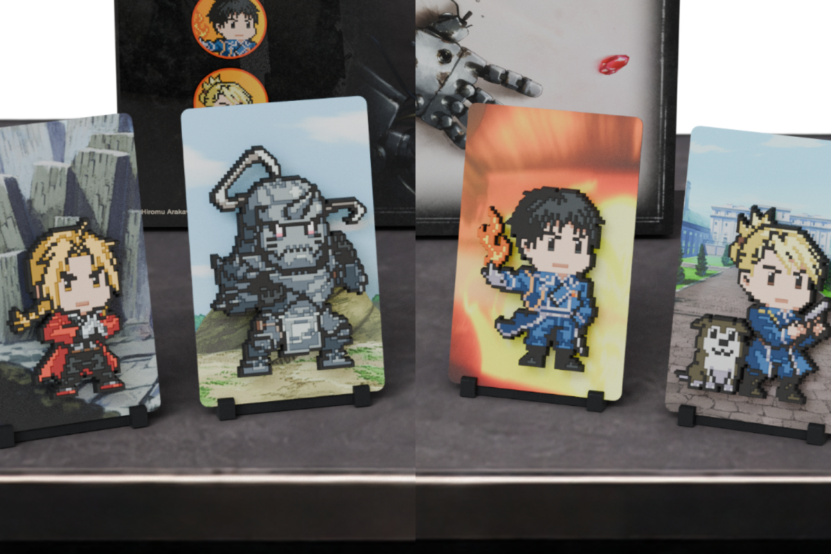 Fullmetal Alchemist: Brotherhood Gets Pixel-Style FiGGYZ Figures for Edward, Alphonse, Roy and Riza - Anime Corner