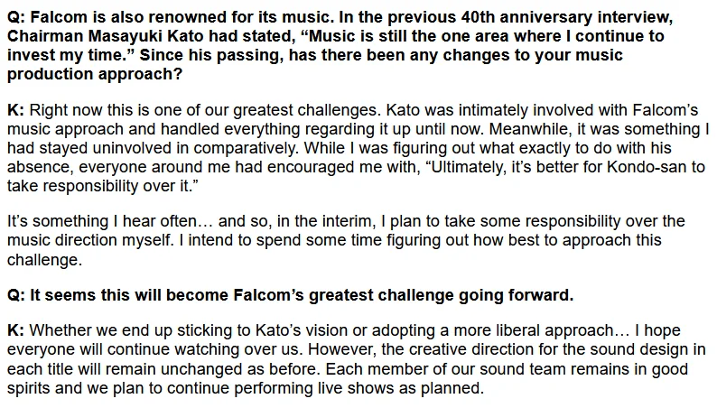 Thoughts on current Falcom's situation with regards to the recent Famitsu interview (3/11/2026) : r/Falcom