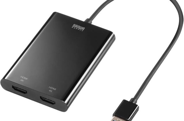 Sanwa Supply USB-C VU3HD6 USB to HDMI Display Adapter (4K x 2 Screen Output) : Amazon.sg: Electronics