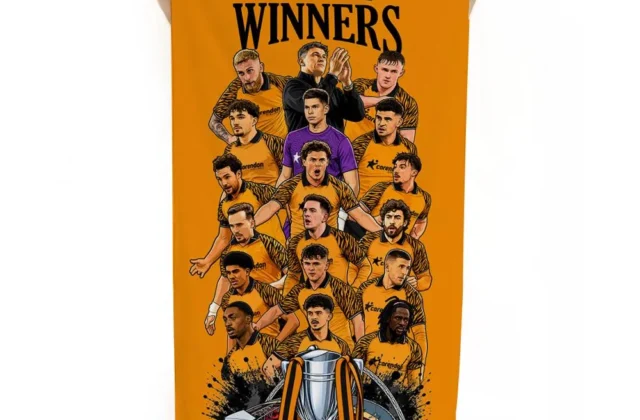 Hull City Play Off Winners 2026 Beach Towel Top Quality Great Gift Unofficial Perfect For Tigers Fans Summer Holidays Printed in The UK