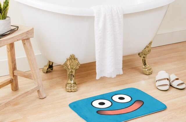 Dragon Quest Slime Face Bath Mat