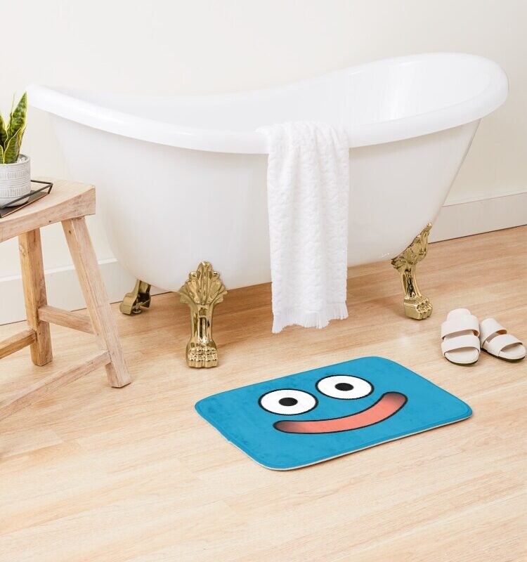 Dragon Quest Slime Face Bath Mat