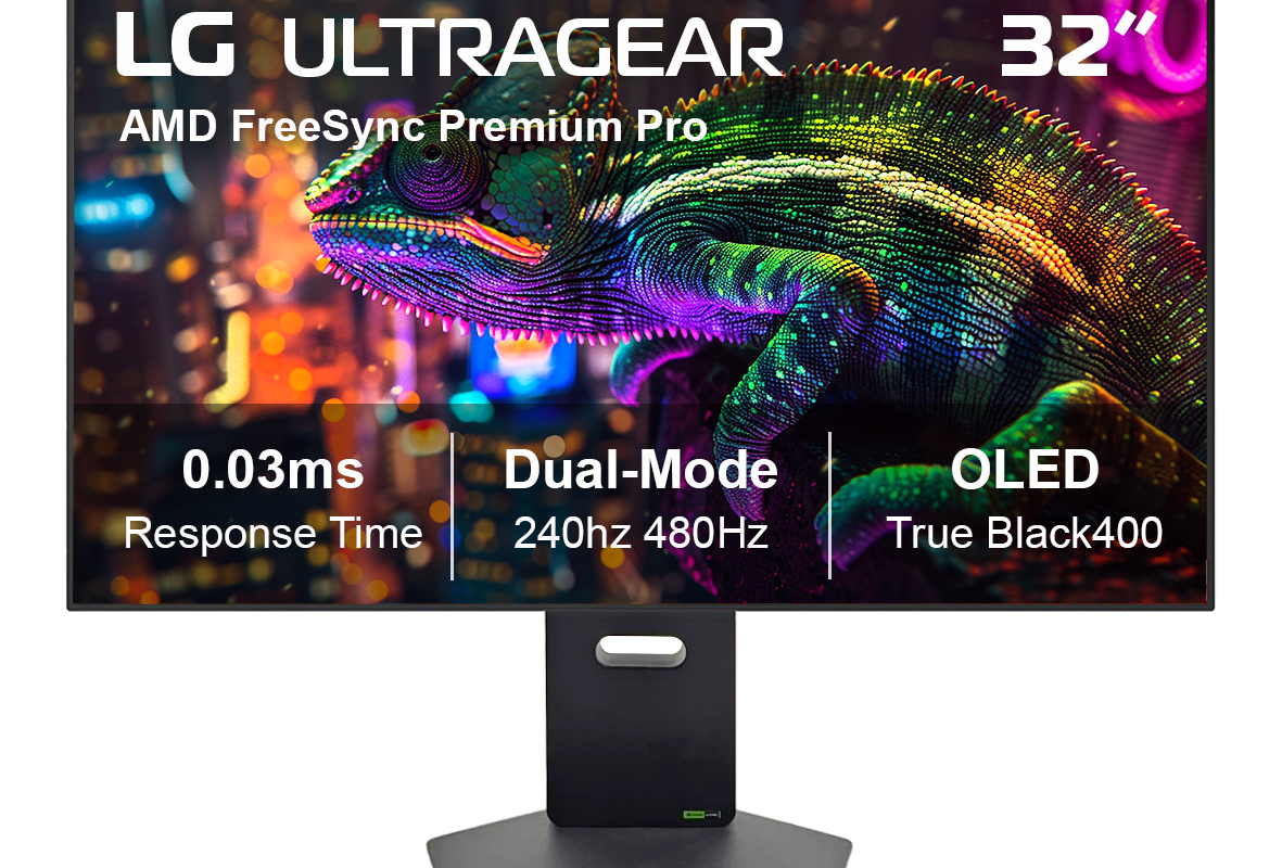 LG 32" UltraGear OLED Dual Mode 4K UHD G-Sync Compatible Gaming Monitor