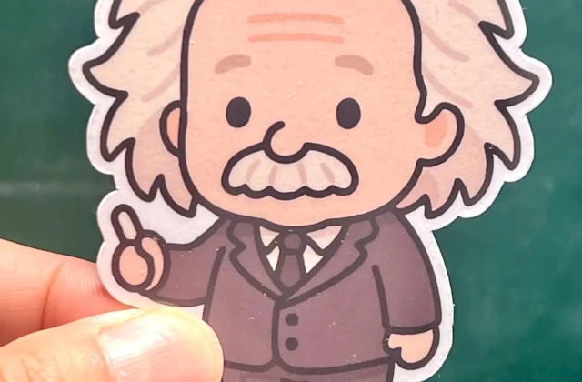 Albert Einstein Waterproof Vinyl Sticker UV Car Decal and Physics Teacher Gifts