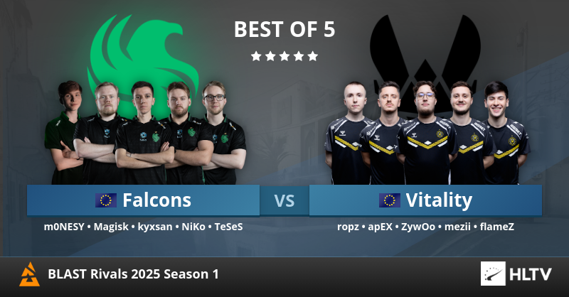 Falcons vs. Vitality at BLAST Rivals 2025 Season 1 | HLTV.org
