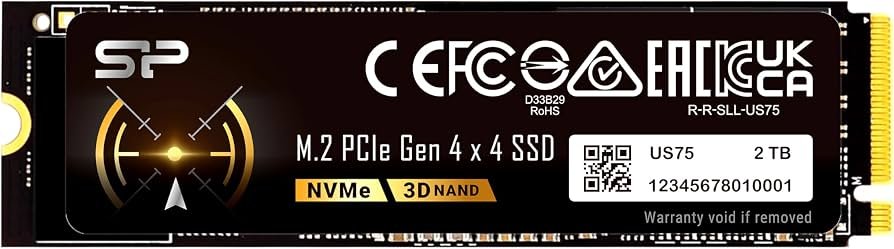 Silicon Power 2TB US75 Nvme PCIe Gen4 M.2 2280 SSD R/W hasta 7.000 ...