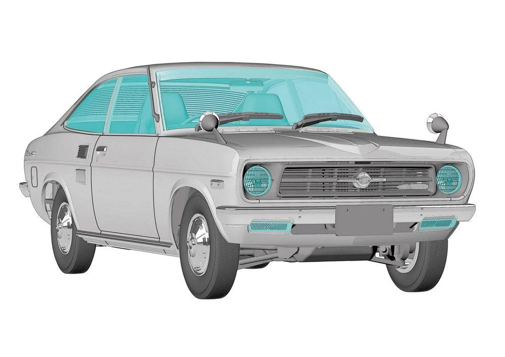 Hasegawa 1/24 Nissan Sunny Coupe (B110) Late Model GX5 (1972) Plastic