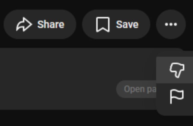 YouTube tests hiding Dislike button on regular videos