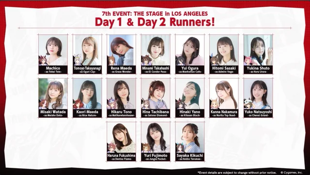 7th Live Event THE STAGE World Tour in Los Angeles Oct. 22nd & 23rd : r/ UmaMusume
