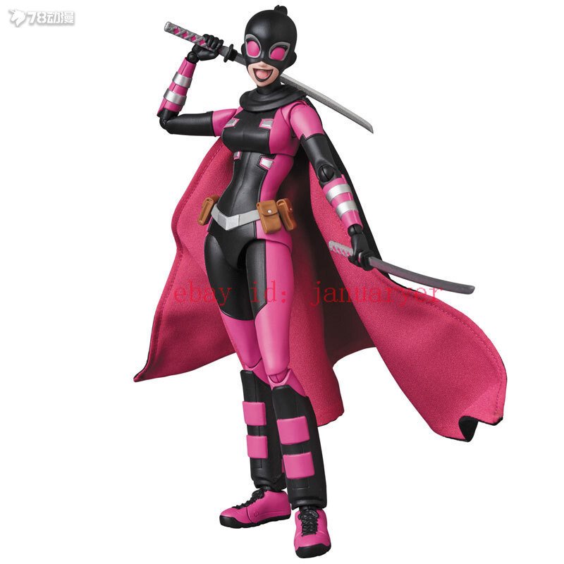 Mafex No.083 Evil Gwenpool 160mm Painted Action Figure, Pink