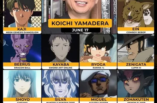 The legendary voice actor Koichi Yamadera celebrates his 63rd birthday today! 🤩 🎉 🎊 : r/KimetsuNoYaiba