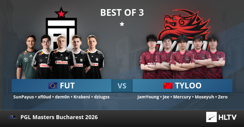 FUT vs. TYLOO at PGL Masters Bucharest 2026 | HLTV.org