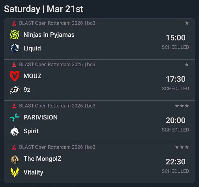 Today's matchups : r/GlobalOffensive