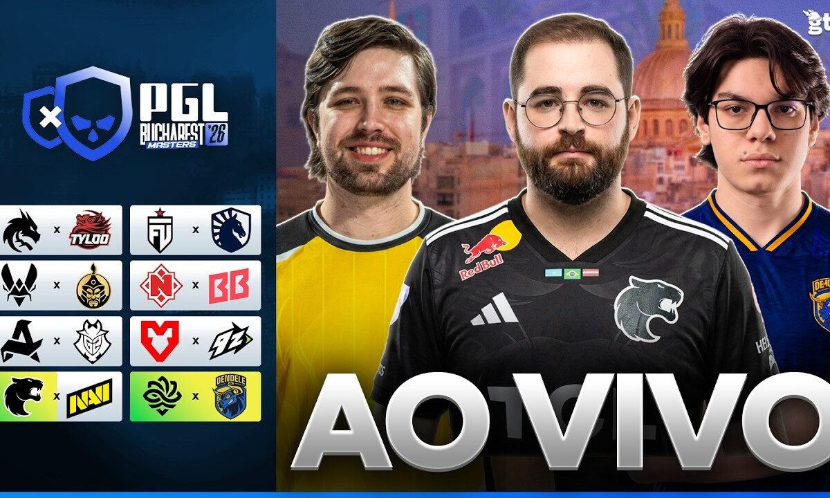 VITALITY vs MONGOLZ | PGL MASTERS BUCHAREST 2026 | DIA 2 - !socio - Siga @Gaules nas redes sociais!
