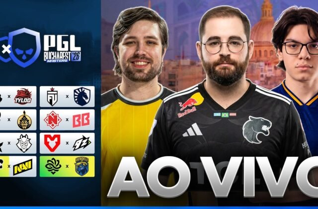 VITALITY vs MONGOLZ | PGL MASTERS BUCHAREST 2026 | DIA 2 - !socio - Siga @Gaules nas redes sociais!