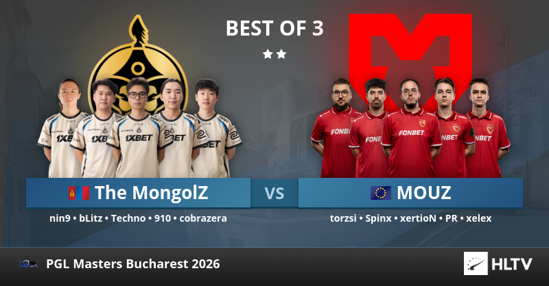 The MongolZ vs. MOUZ at PGL Masters Bucharest 2026 | HLTV.org