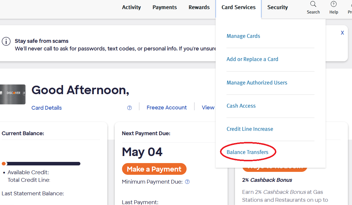 How To Do A Discover Balance Transfer | Bankrate