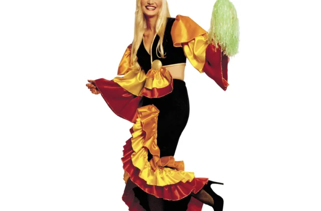 Brazilian Samba Costume: Velvet Skirt, Bustier & Headpiece - Handmade in EU
