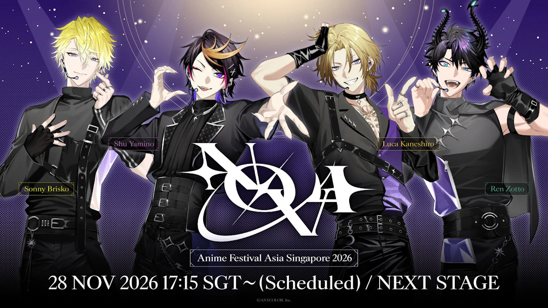 NIJISANJI EN Livers to appear at the AFA NEXT Stage during Anime Festival Asia Singapore 2026 | NIJISANJI
