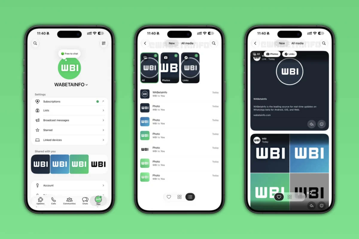 WhatsApp is testing a new media hub for the iOS app | WABetaInfo