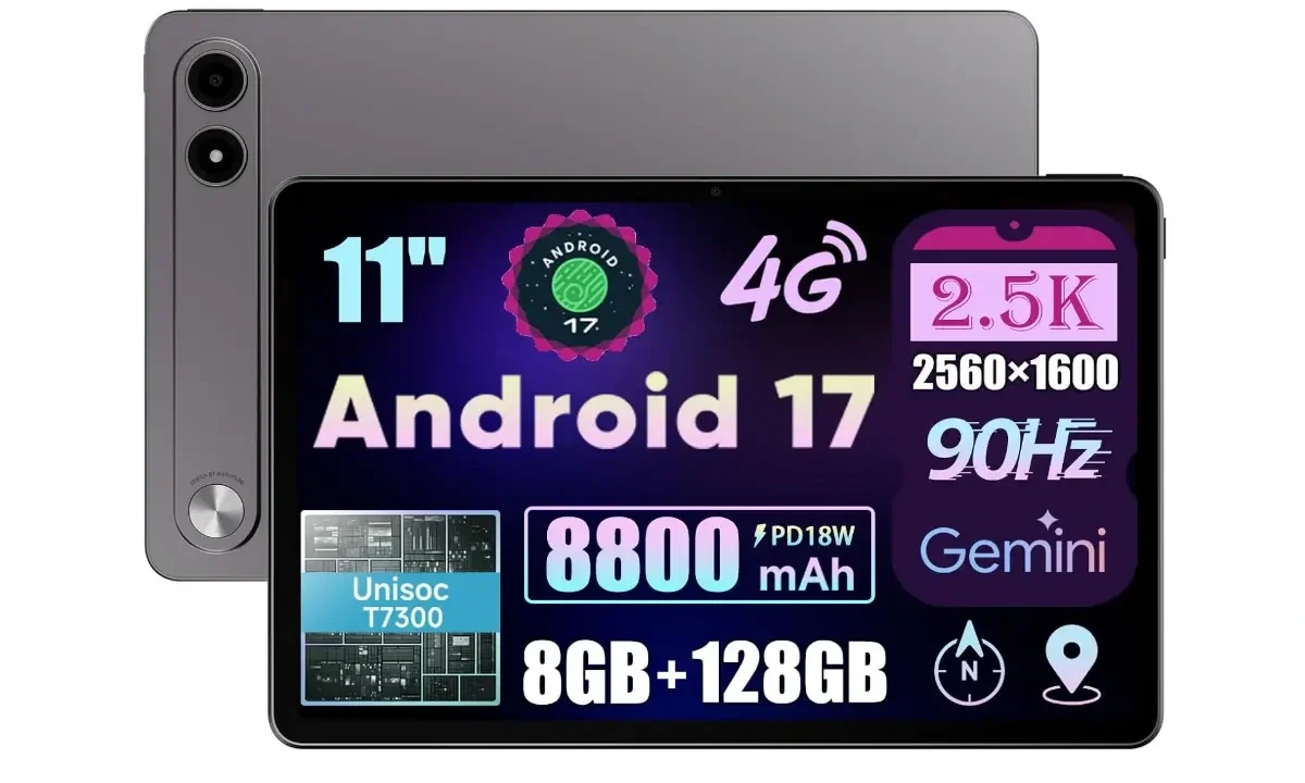 Alldocube iPlay 80E, a new 11-inch 2.5K tablet running Android 17