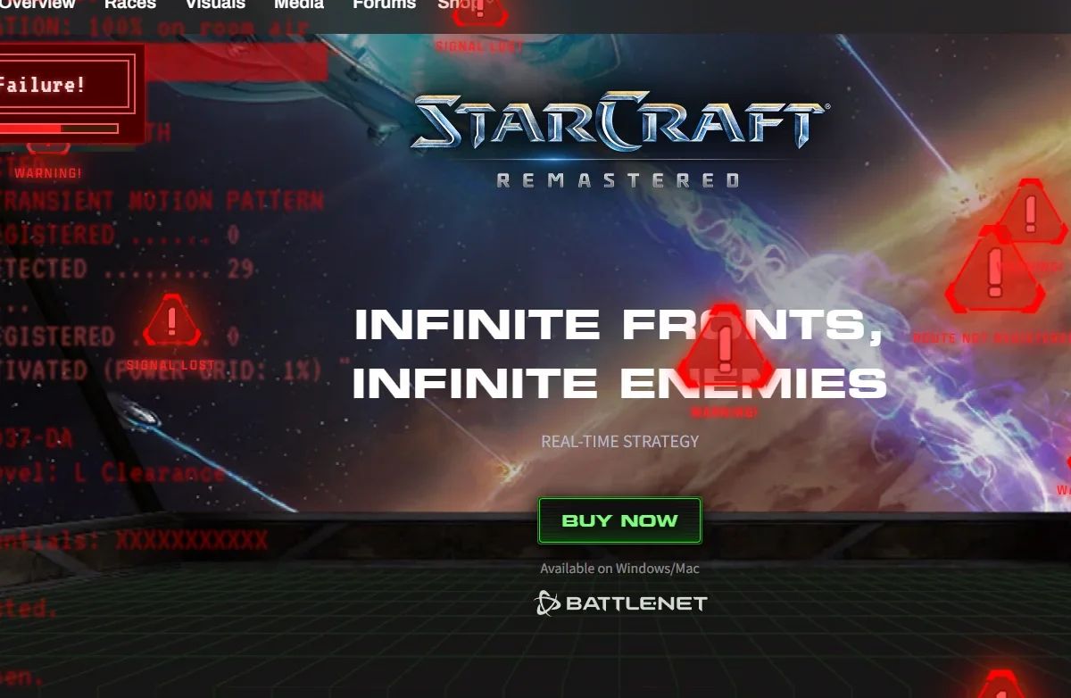 Go to the site again this is new . It does not repeat so I cant replicate it anymore : r/starcraft