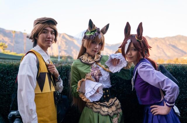 Who are these cosplayers from Santa Anita Park American Oaks Cygames event? : r/UmaMusume